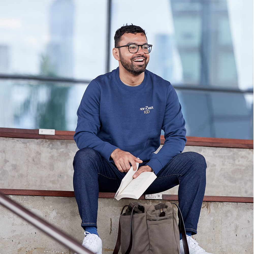 The 100th Anniversary Crewneck in Navy
