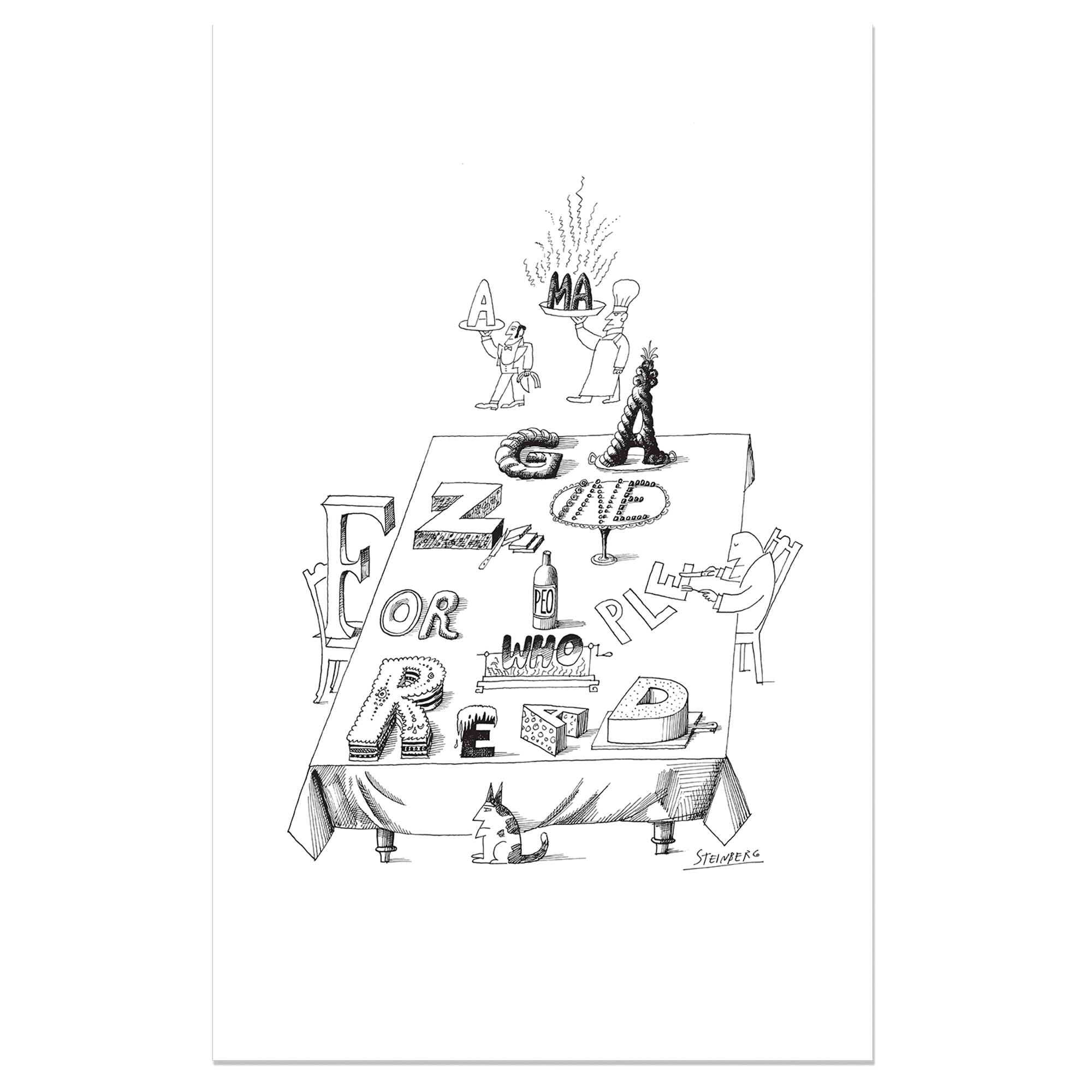 Saul Steinberg’s Table Print