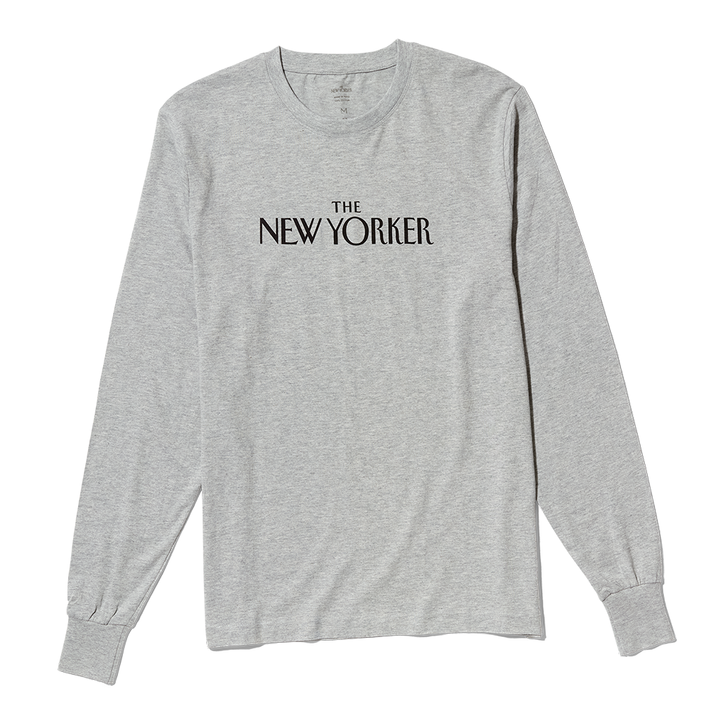 Rea Irvin’s Classic Long-Sleeve T-Shirt in Gray